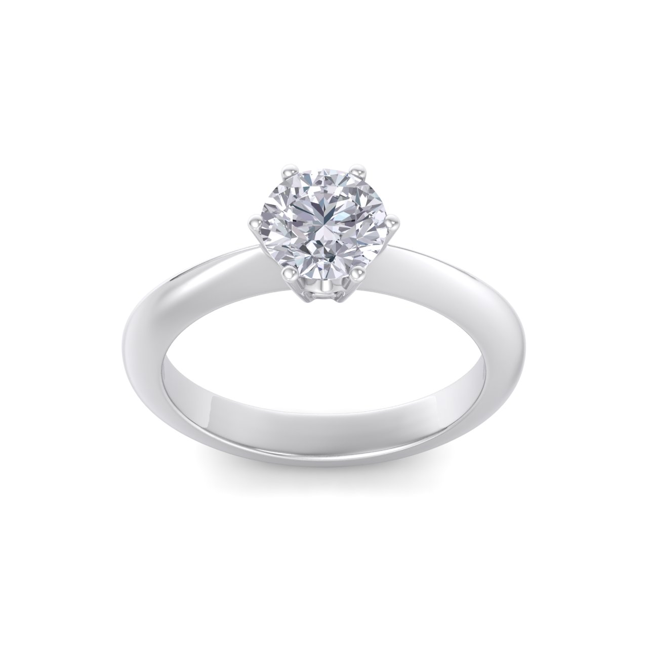 Round Solitaire Engagement Ring - LDCVD-ER-1001