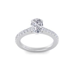 Oval Setting Solitaire Engagement Ring - LDCVD-ER-1002