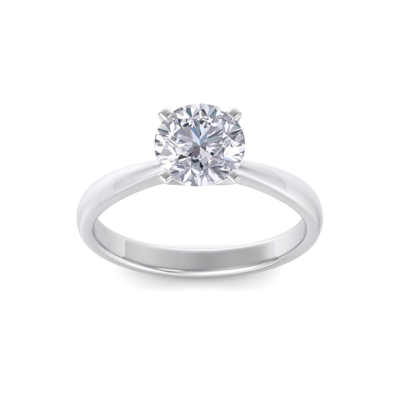Round Setting Solitaire Engagement Ring - LDCVD-ER-1006