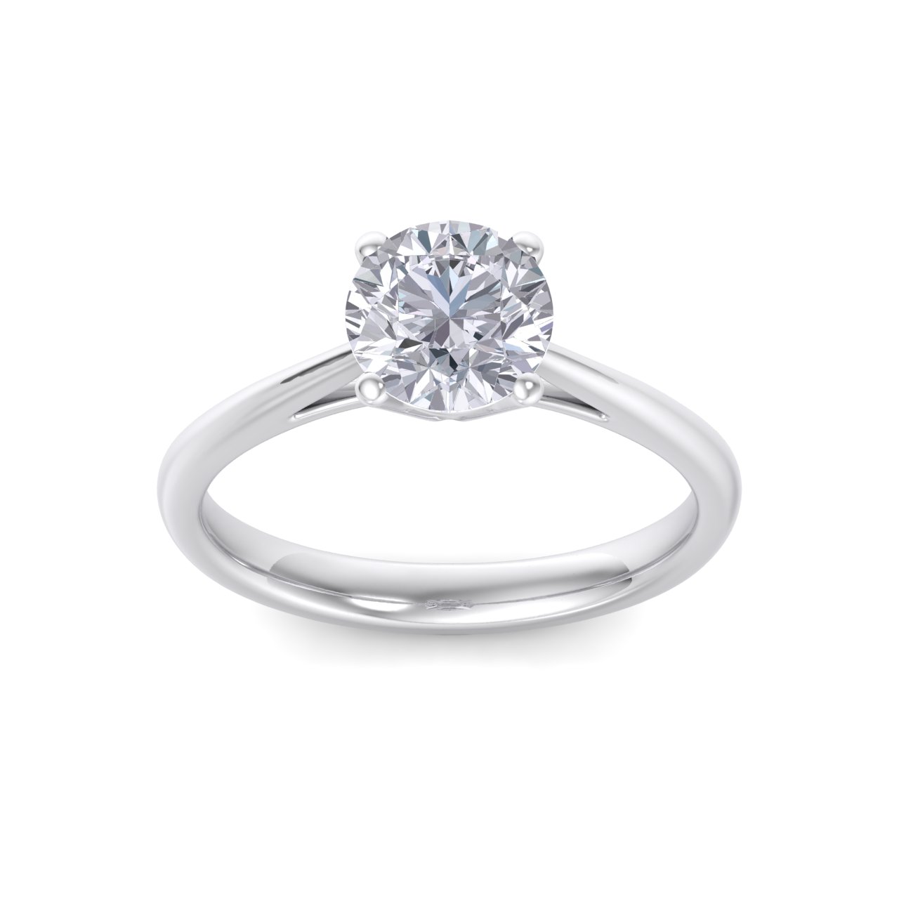 Round Setting Solitaire Engagement Ring - LDCVD-ER-1008