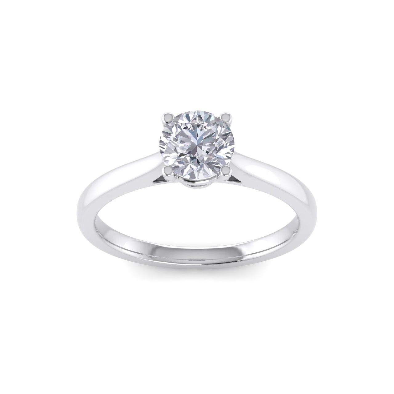 Round Setting Solitaire Engagement Ring - LDCVD-ER-1014
