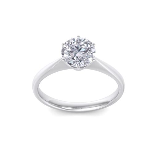 Round Setting Solitaire Engagement Ring - LDCVD-ER-1015