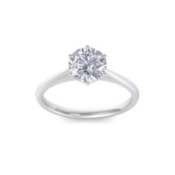 Round Setting Solitaire Engagement Ring - LDCVD-ER-1016