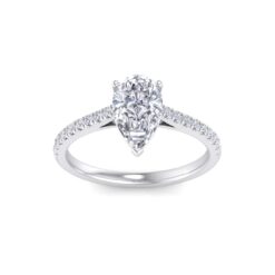 Pear Setting Solitaire Engagement Ring - LDCVD-ER-1018