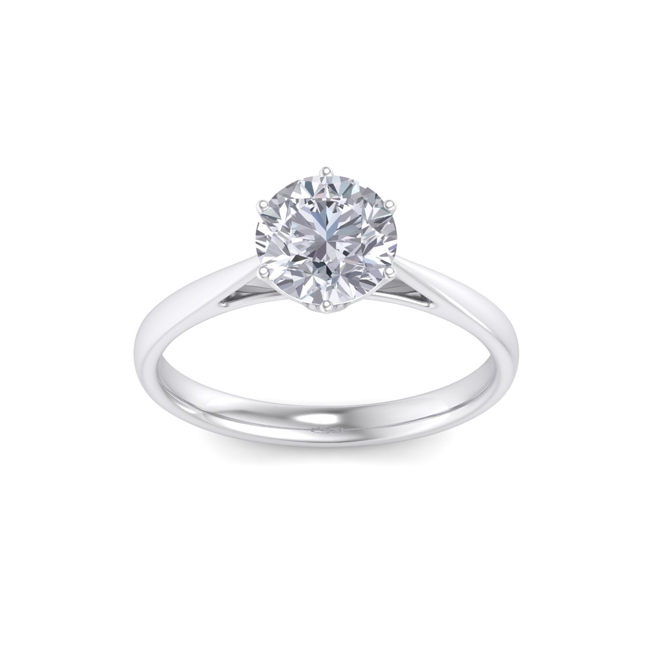 Round Setting Solitaire Engagement Ring - LDCVD-ER-1019