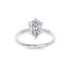Pear Setting Solitaire Engagement Ring - LDCVD-ER-1020