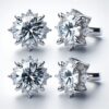 2.5 Ct Round FG VS2 Lab Grown Diamond 14kt White Gold  Solitaire stud Earrings
