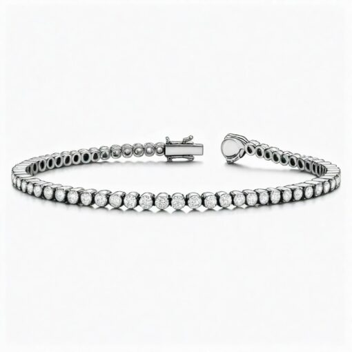 20 Ct Round FG VS2 Lab Grown Diamond 14KT White Gold  Tennis Bracelet