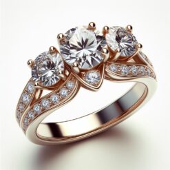 5 Ct Round FG VS2 Lab Grown Diamond 14kt Yellow Gold  Solitaire Ring