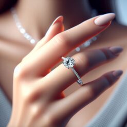 1.5 Ct Round FG VS2 Lab Grown Diamond 14kt White Gold  Solitaire Ring