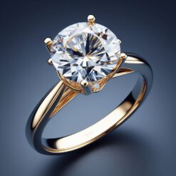 2 Ct Round FG VS2 Lab Grown Diamond 14kt Yellow Gold  Solitaire Ring