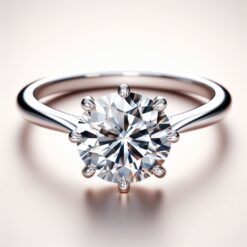 2.5 Ct Round FG VS2 Lab Grown Diamond 14kt White Gold  Solitaire Ring