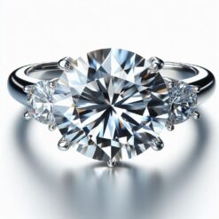 3 Ct Round FG VS2 Lab Grown Diamond 14kt White Gold  Solitaire Ring