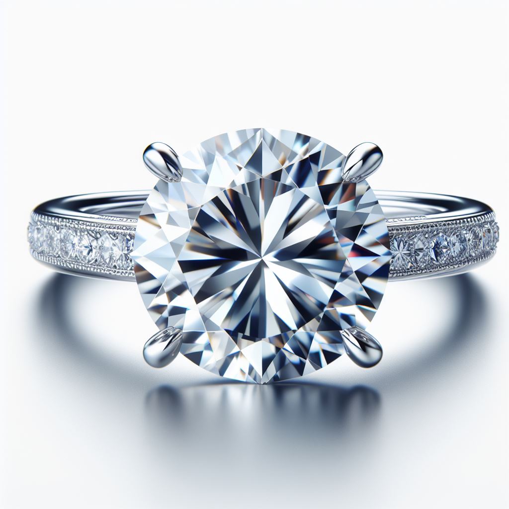 2.5 Ct Round FG VS2 Lab Grown Diamond 14kt White Gold  Solitaire Ring
