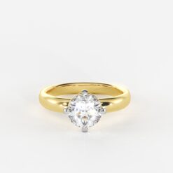 Round Setting Solitaire Engagement Ring - LDCVD-LR-1