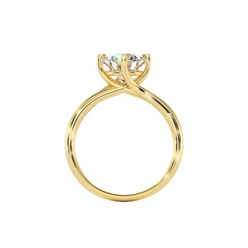 Round Setting Solitaire Engagement Ring - LDCVD-LR-3 - Image 6