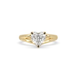 Heart Setting Solitaire Engagement Ring - LDCVD-LR-7