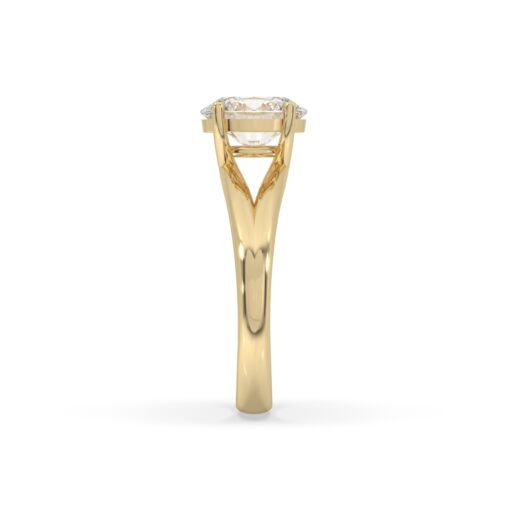 Oval Setting Solitaire Engagement Ring - LDCVD-LR-8 - Image 2