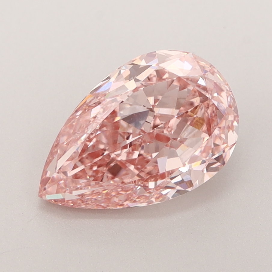 Pear Fancy Vivid Pink VS1 Lab Grown Diamond - A7-15