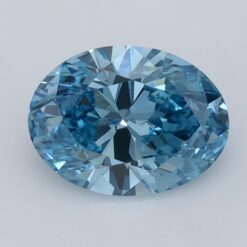 2 CT Oval Fancy Vivid Blue SI1 Lab Grown Diamond - CBB-58