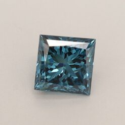 0.45 CT Princess Fancy Vivid Blue VS1 Lab Grown Diamond - B-7A