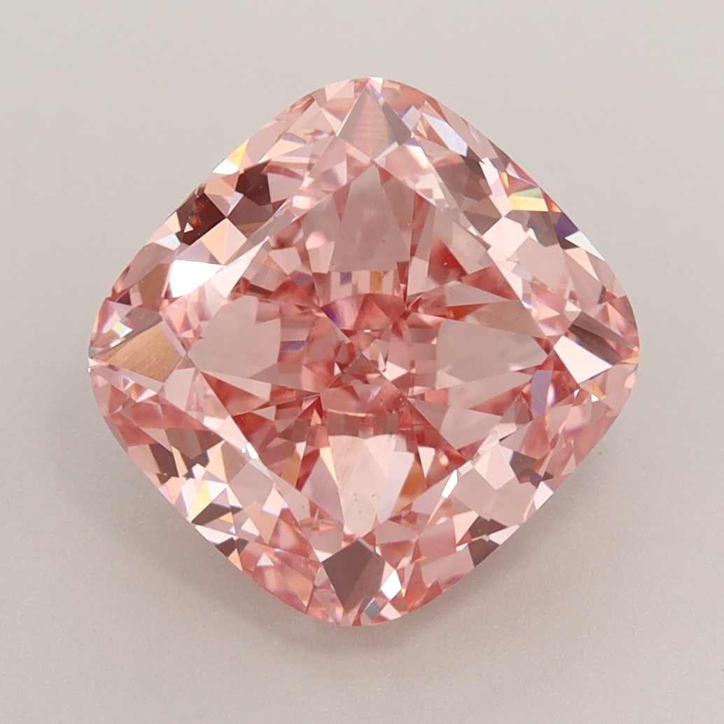 4.06 CT Cushion Fancy Vivid Pink VVS2 Lab Grown Diamond - A4-59