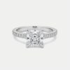 Asscher Diamond Bands 0.5 Carat Engagement Ring - LDAA0010
