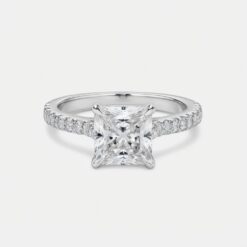 Asscher Diamond Bands 0.5 Carat Engagement Ring - LDAA0010