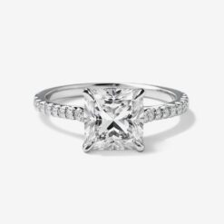 Asscher Diamond Bands 0.5 Carat Engagement Ring - LDAA004