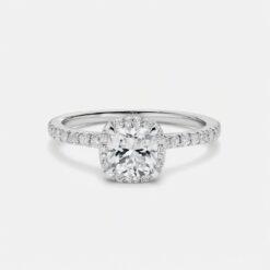 Cushion Diamond Bands 0.75 Carat Engagement Ring - LDAC0010