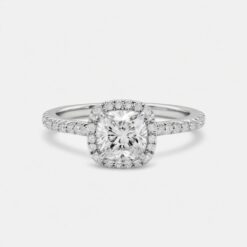 Cushion Diamond Bands 0.75 Carat Engagement Ring - LDAC007