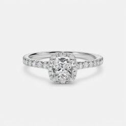 Cushion Diamond Bands 0.75 Carat Engagement Ring - LDAC008