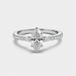 Marquise Diamond Bands 0.65 Carat Engagement Ring - LDAM003