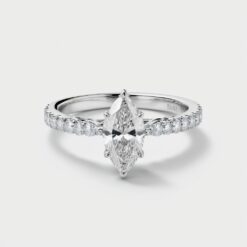 Marquise Diamond Bands 0.75 Carat Engagement Ring - LDAM004