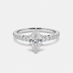 Marquise Diamond Bands 0.75 Carat Engagement Ring - LDAM005