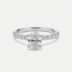 Marquise Diamond Bands 0.75 Carat Engagement Ring - LDAM007