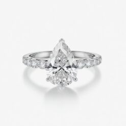 Pear Diamond Bands 0.75 Carat Engagement Ring - LDAP001
