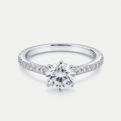 Round Diamond Bands 0.75 Carat Engagement Ring - LDAR001