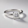 Princess Solitaire Diamond Solid Gold Engagement Ring - LDSPR0013