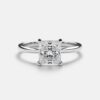 Princess Solitaire Diamond Solid Gold Engagement Ring - LDSPR007