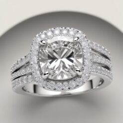 Cushion Unique 1.26 Carat Diamond Solid Gold Engagement Ring - LDUC007