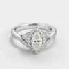 Marquise Unique 0.84 Carat Diamond Solid Gold Engagement Ring - LDUM002