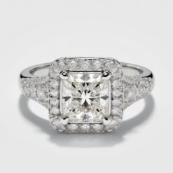 Radiant Unique 0.75 Carat Diamond Solid Gold Engagement Ring - LDURT003