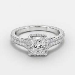 Radiant Unique 1.275 Carat Diamond Solid Gold Engagement Ring - LDURT008