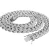 8 Carat Lab Grown Diamond Mens Cuban Link Chain Necklace Solid Gold 7 MM
