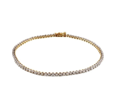5 Carat Lab Grown Diamond Mens Cuban Link Bracelet Solid Gold