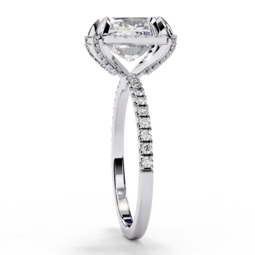 Radiant Diamond Bands 0.34 Carat Diamond Solid Gold Engagement Ring - LDCVD003 - Image 8