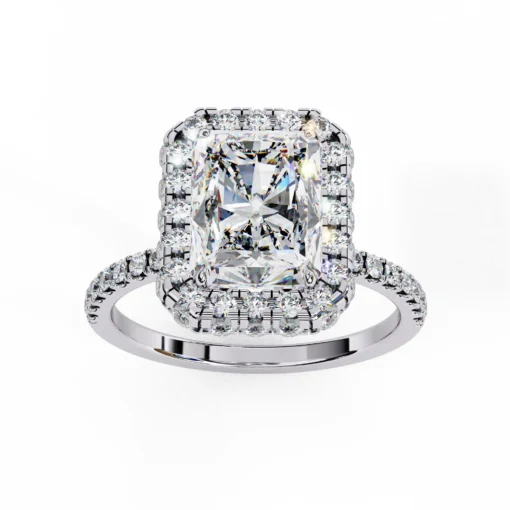 Radiant Diamond Bands 0.73 Carat Diamond Solid Gold Engagement Ring - LDCVD011 - Image 8