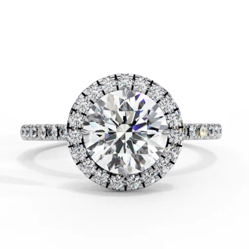 Oval Diamond Bands 0 Carat Diamond Solid Gold Engagement Ring - LDCVD012 - Image 6