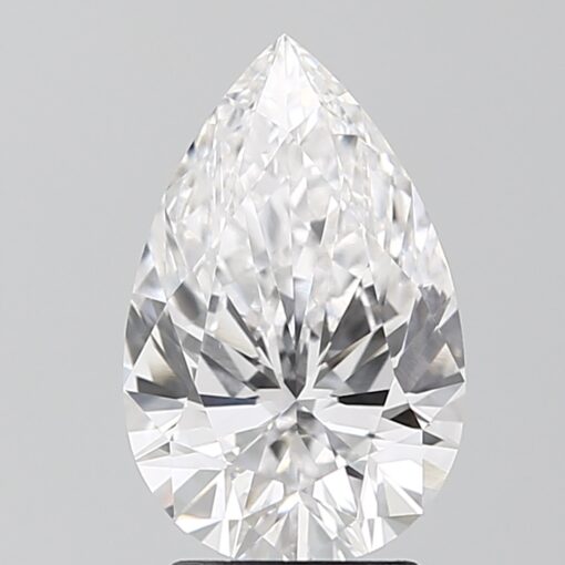 2.64 Ct PEAR BRILLIANT SHAPE E -  IF LAB GROWN DIAMOND - JS-SK-877